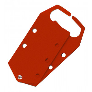 gws265399, Множители замковые под этикетку, алюминий, 184х76х5 мм, цвет – красный, 5 шт/упак