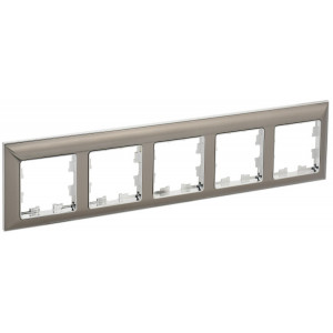BRITE Рамка 5-мест. РУ-5-Бр хром/никель BR-M52-12-4-K23