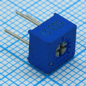 3362P-1-503, Потенциометр однооборотный 50кОм 0.5Вт PC PIN
