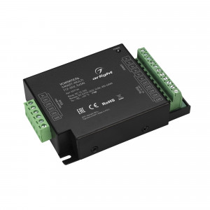 Усилитель SMART-MULTI (12-24V, 5x5A) 027124, RGB+CCT-усилитель. Питание 12-24VDC. 5 каналов, ток нагрузки 5x5A, мощность нагрузки 3  300-600W. Размер 107x75x24,5 мм.