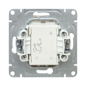 Механизм выключателя, двухклавишный, кнопочный, кремовый Эпика EKF UP1-SWI-23