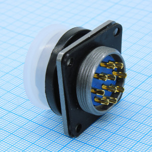 FQ24-10ZK-S, Блочная розетка, 10 контактов, S пластиковая крышка для блоч.