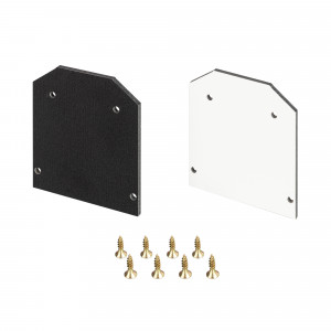 Заглушка MAG-STRETCH-ORIENT-CAP 036155, Боковая заглушка для профиля-держателя MAG-STRETCH-ORIENT. Материал Алюкобонд, цвет черно-белый. В комплекте 2 штуки, 8 шурупов. Цена за комплект.