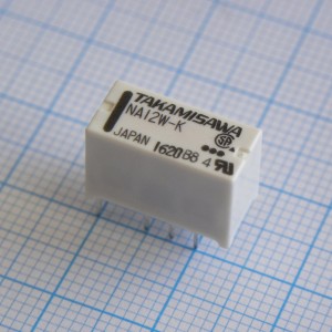 NA-12W-K, Signal Relay 12VDC 2A DPDT (14.9mm 7.4mm 9.7mm) THT