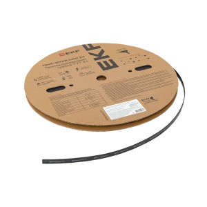 Термоусаживаемая трубка ТУТ нг 8/4 черная рулон PROxima tut-8-b