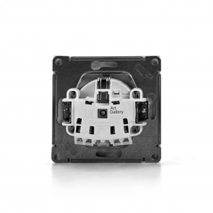 ARTGALLERY РОЗЕТКА с заземл. со шторк. с крышк., 16А, IP20,  механизм, быстрозажимные клеммы, белый GAL000146S