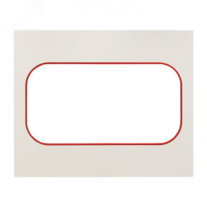 Стокгольм Рамка для розетки 2-местная белая с линией цвета красный PROxima EYM-G-304-20