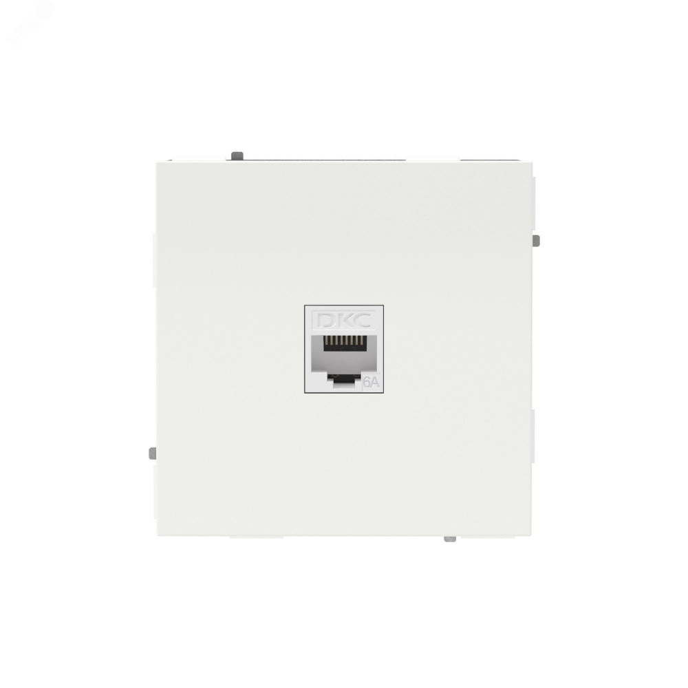 Изображение товара Розетка RJ-45 без шторки KANT DKС 7000673 Кат.6а белая магнолия