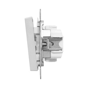 Механизм выключателя, двухклавишный, алюминий Эпика EKF UP1-SWA-20