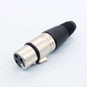 MC-107-3P-EN-EG, Разъем XLR 3 контакта "гнездо", пайка на кабель