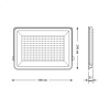 Прожектор светодиодный LED 200W IP65 6500К черный 1/6 613100200