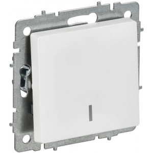 BRITE Выключатель 1-клавишный с индикацией 10А ВС10-1-1-БрАБ арктический белый IEK BR-V10-1-10-K91