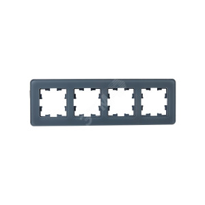 BRITE Рамка 4-мест. РУ-4-2-Бр стекло графит RE BR-M42-G-41-K53