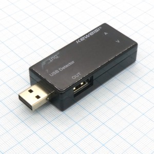 Тестер USB KWS-10A, Определение параметров (напряжение и ток) порта USB