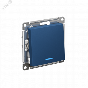 ATLASDESIGN 1-кл ПЕРЕКЛЮЧАТЕЛЬ с подсветкой, сх.6а, 10АХ, механизам, АКВАМАРИН (5шт) C3(4) ATN001163