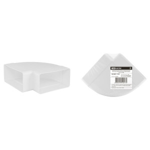 Соединительное колено горизонтальное 90 гр. для прямоугольных воздуховодов, 55х110, SQ1807-1729