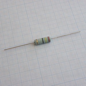 KNP400JB-73-2K7, Проволочный круглый резистор постоянный 4Вт 2к7 Ом ±5% ±300ppm/°C