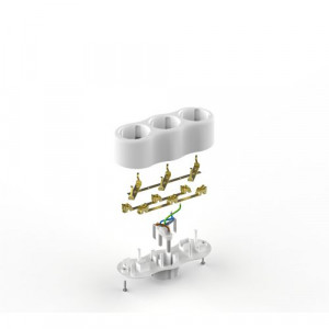 Разветвитель 3-м с заземл. 16А IP20 SPx-3e-W бел. Б0053479