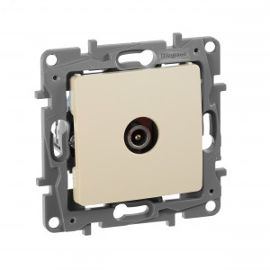 ETIKA Розетка телевизионная TV проходная 15дБ слоновая кость 672363