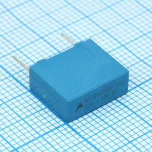 B32521N8223J000, Конденсатор металлоплёночный полиэтилентерефталатный 0.022мкФ 630В ±5% (13х5х11мм) шаг выводов 10мм 125°С автомобильного применения россыпь