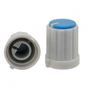 Ручка RR4853 серо-син. лыска d=6mm, Ручка управления, на вал 6 мм с лыской, серо-синяя