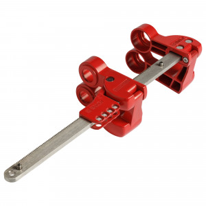 gws149228, Блокиратор фланцевых соединений малый, алюминиевый сплав и сталь, диаметр трубы – 12.7-76.2 мм, диаметр гайки – 13-19 мм, 371х106х70 мм, цвет – красный, 1 шт/упак