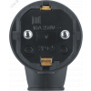 Вилка Navigator 61 367 NCA-PLR01-16A-E-IP44-BL угловая с заземлением каучук черная 20658