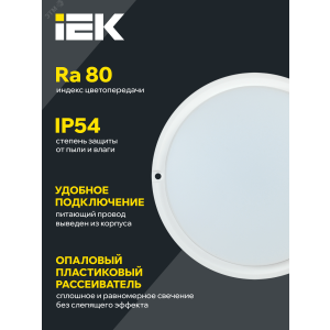 Светильник светодиодный ДПО 4012 12Вт 4000К IP54 овал бел. LDPO0-4012-12-4000-K01