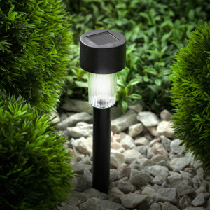 SL-PL30 ЭРА Садовый светильник на солнечной батарее, пластик, черный, 30 см (24/1320)(кр.24шт) [Б0018974]