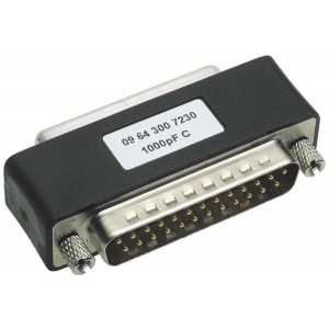 09641007240, Адаптеры и переходники D-Sub M/F DSUB FILTER 9PIN 3900PF