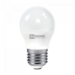 Лампа светодиодная LED-ШАР-VC 6Вт 230В Е27 6500К 540Лм IN HOME (кр.10шт) [4690612030654]