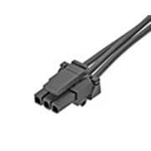 145132-0300, Шнуры питания для постоянного тока Micro-Fit OTS Cbl ASSY 75mm 3CKT Blk