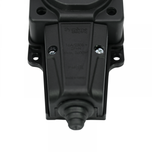 Колодка MultiSet 2х розетка 2К+З 16А/250В IP44 каучуковая черн. SE MST4102BK