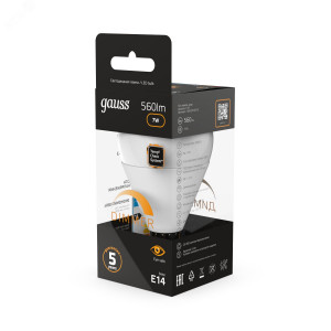 Лампа LED Globe-dim E14 7W 3000К диммируемая 1/10/100 105101107-D