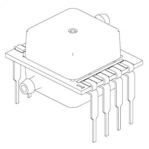 DLLR-L10G-E2BD-C-NAV8, Датчики давления для монтажа на плате 0-10 in H2O DP Opp Barbed DIP 18Bit