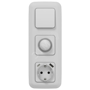 FLITE Розетка 1-местная с заземлением с защитными шторками 16А с USB A+C 20Вт безвинтовое крепление РСЮшс11-1-ФлА алюминий IEK FI-R14-16-1-U22-020-K47