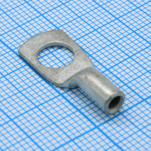 Наконечник кабельный ТМЛС 4-6, Наконечник кабельный медный луженый стандарта «КВТ» кольцевой М6 для опрессовки проводов сечением 4 мм2