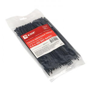 Хомут кабельный 2.5х150 нейл. черн. (уп.100шт) plc-cb-2.5x150