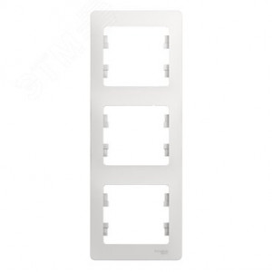 Рамка 3-м Glossa вертикал. бел. SE GSL000107