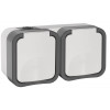 Розетка 2-м ОП TORS 16А IP55 TS222 горизонт. с заземл. с крышкой бел. TS-R26-16-55-G-K41