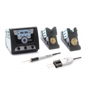 WX 2021 SOLD. STA. WXMP/WXMT 230V UK F/G, Цифровая двухканальная паяльная станция 200 Вт 220 В, в комплекте блок управления WX2, микропаяльник WXMP, микропинцет WXMT, подставка WDH51 и WDH60