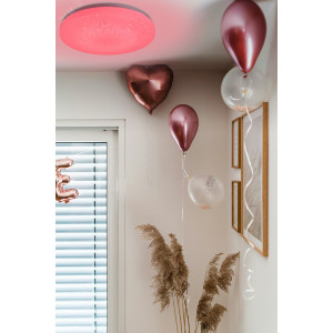 Светильник светодиодный PREMIUM FROST-RGB 75Вт 230В 3000-6500К 4400лм IP40 495х85мм настенно-потолоч. управляемый с пультом ДУ с RGB подсветкой КОСМОС KSFrosRGB75W