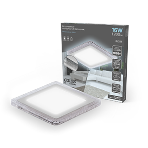 Светильник Bubbles Квадр. 12+4W, LED 4000K, 1200лм,192x192мм, 160 1/20 BL325