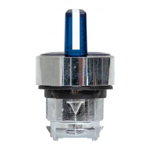 Исполнительный механизм переключателя ХB4 синий на 3 положения с фиксацией, с подсветкой с короткой ручкой IP65 EKF XB4BD3FL-B-65