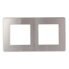 Рамка для розеток и выключателей Серия 12 12-5102-03 на 2 поста, Сатин, алюминий Б0052511