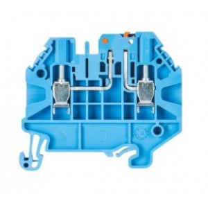 Клемма с размыкателем WT 2,5 TKM BL, Клемма с ножевым размыкателем, тип фиксации провода: винтовой, номинальное сечение: 2,5 мм кв., 20A, 500V, ширина: 5 мм, цвет: синий, тип монтажа: DIN35