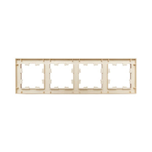 4 - местная рамка, кремовая, пластик Эпика EKF UP1-FPI-04