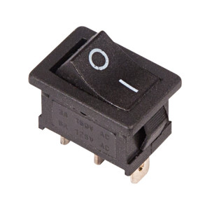 Переключатель клавишный 250V 6А (3с) ON-ON черный Mini (RWB-202, SC-768) REXANT(кр.10шт) [36-2130]