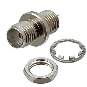 SMA-BJ, Разъём высокочастотный, гнездо SMA, крепление гайка