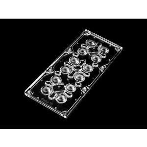 ALST173D12LEDT5, Групповая прямоугольная линза 2x6 на 12 светодиодов 3030/3535/5050, эфф=93%, диаграмма T5 , 173x71.4мм H:5,35мм, PMMA